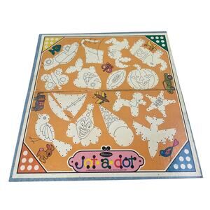 Vintage 1969 Whitman Jot A Dot Family Artwork Cardboard  Folding Game Board ONLY